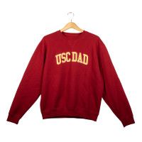 USC Trojans Heritage Cardinal Arch Dad Tackle Twill Crew Sweatshirt